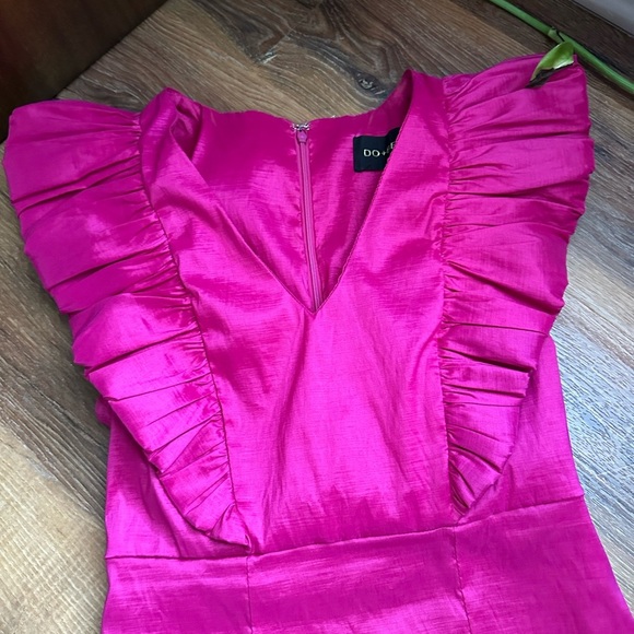 DO+BE Vibrant Pink Mini Dress with Ruffle Detail - Picture 3 of 7